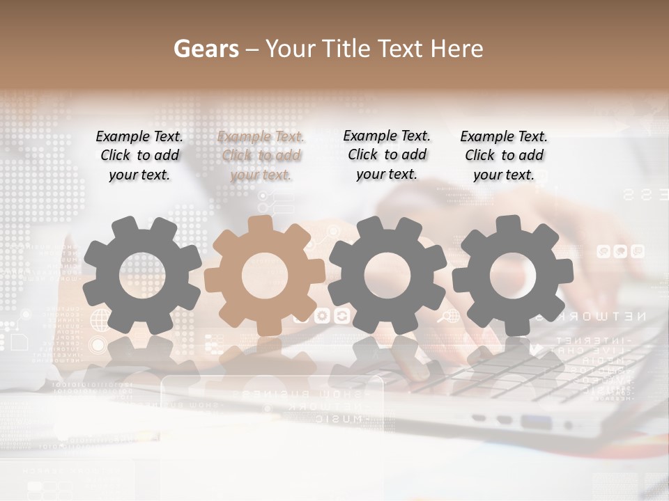 Screen Woman Young PowerPoint Template