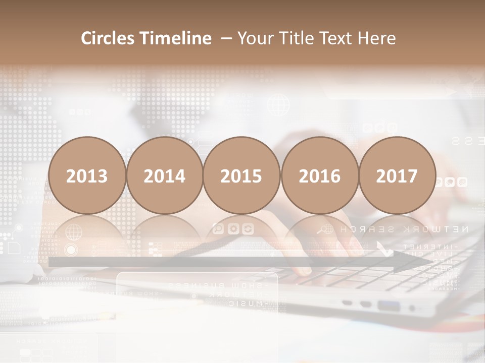 Screen Woman Young PowerPoint Template