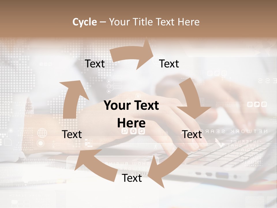 Screen Woman Young PowerPoint Template