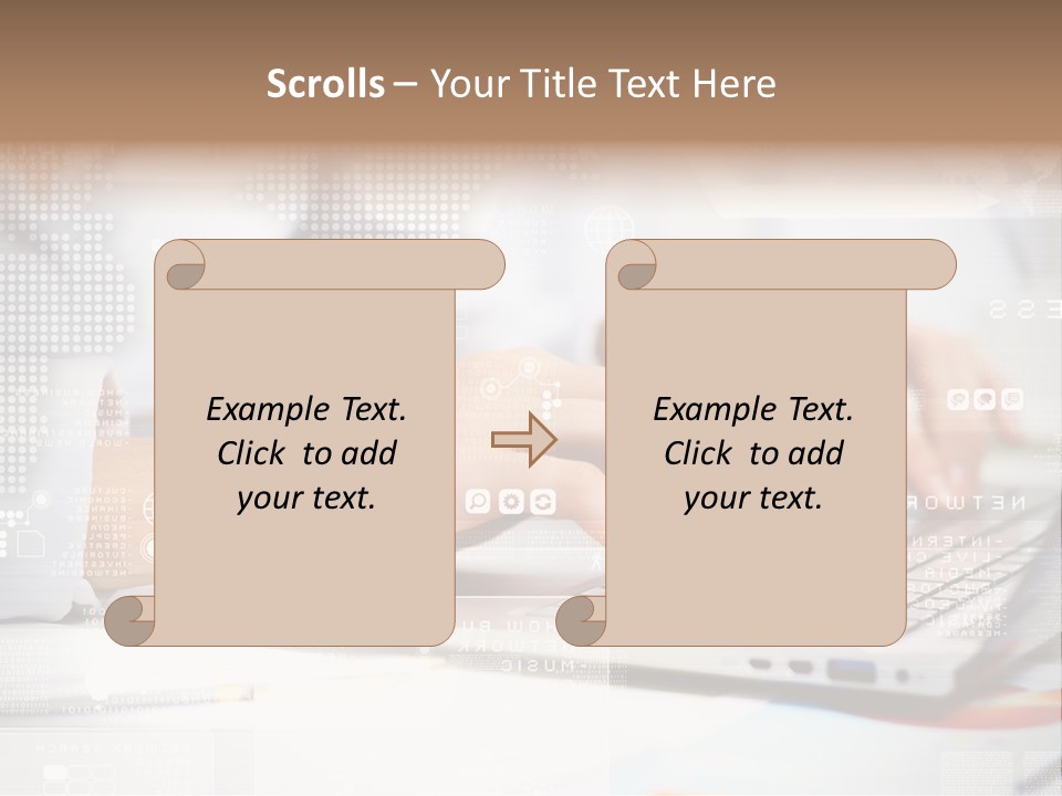 Screen Woman Young PowerPoint Template