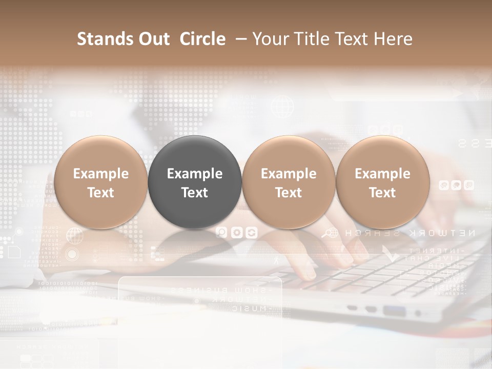 Screen Woman Young PowerPoint Template