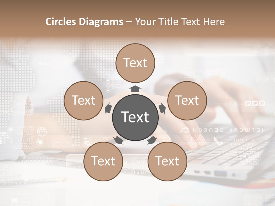 Screen Woman Young PowerPoint Template