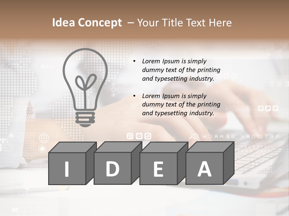 Screen Woman Young PowerPoint Template