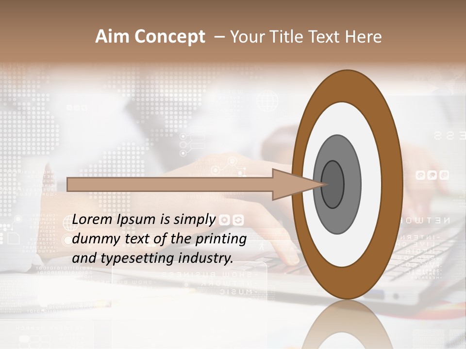 Screen Woman Young PowerPoint Template