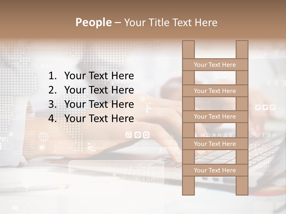 Screen Woman Young PowerPoint Template