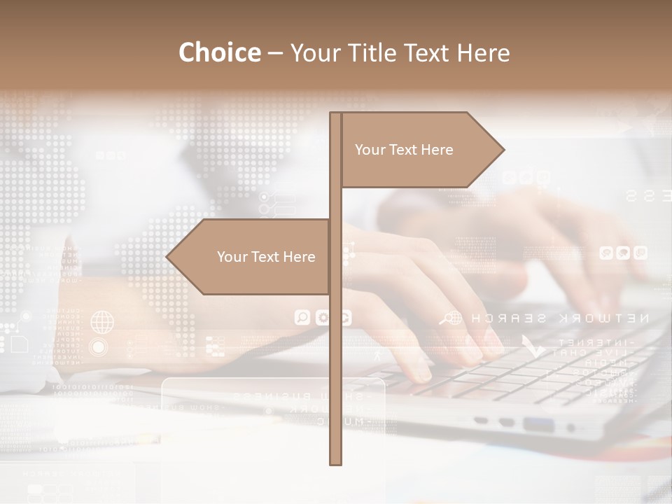Screen Woman Young PowerPoint Template