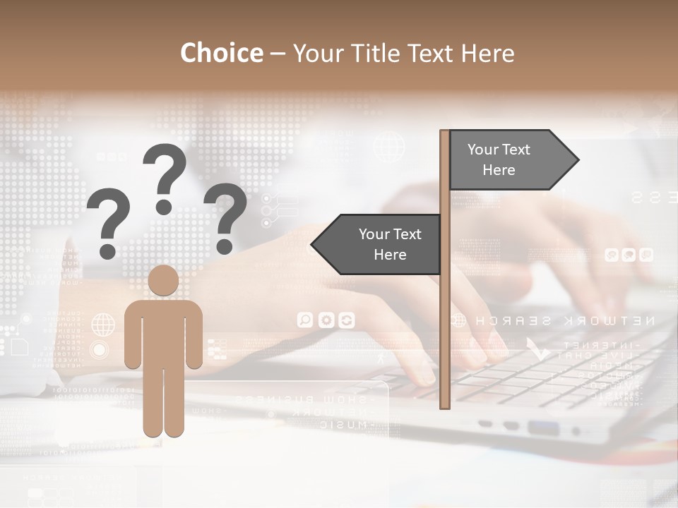 Screen Woman Young PowerPoint Template