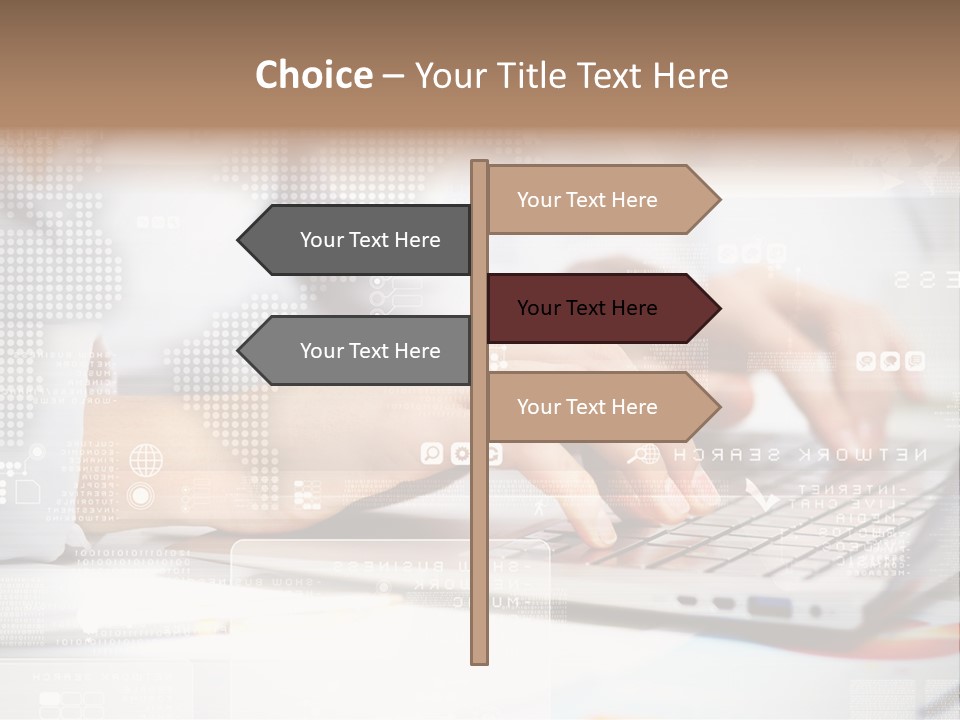 Screen Woman Young PowerPoint Template