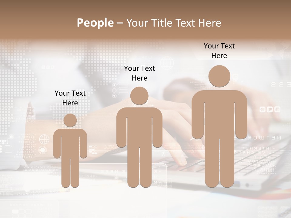 Screen Woman Young PowerPoint Template