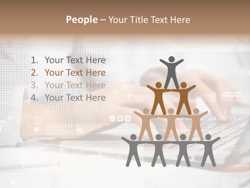 Screen Woman Young PowerPoint Template