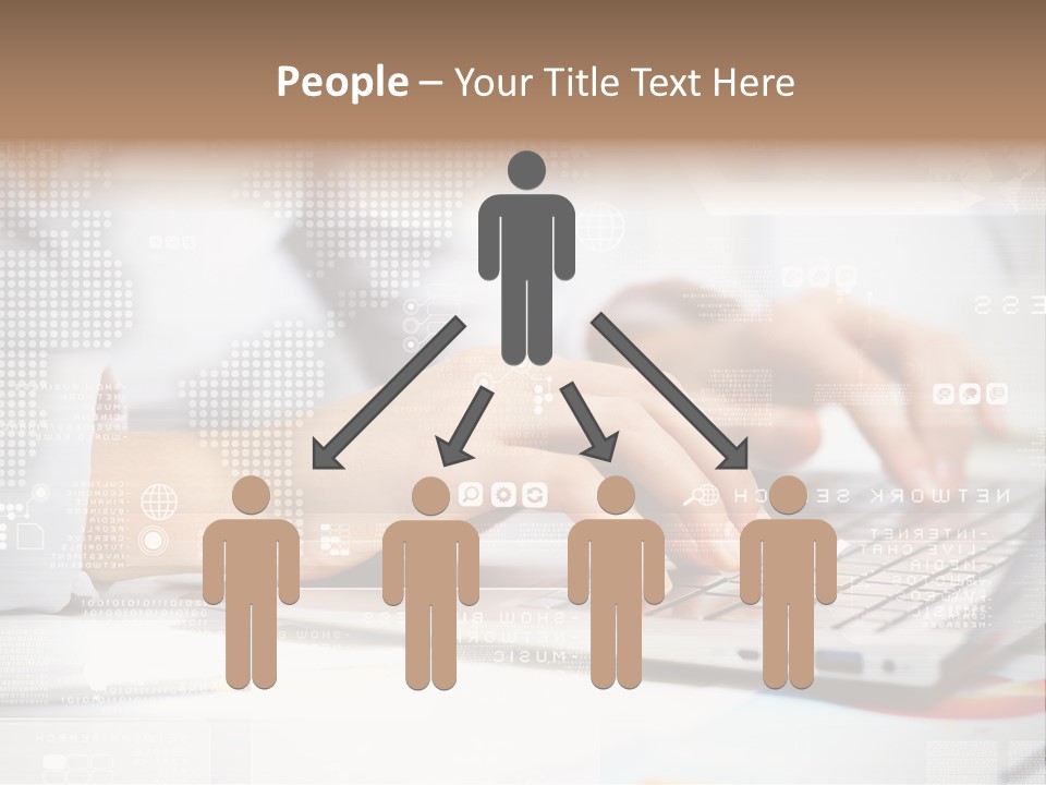 Screen Woman Young PowerPoint Template