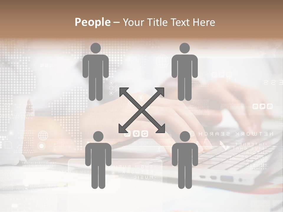 Screen Woman Young PowerPoint Template