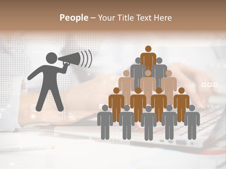 Screen Woman Young PowerPoint Template