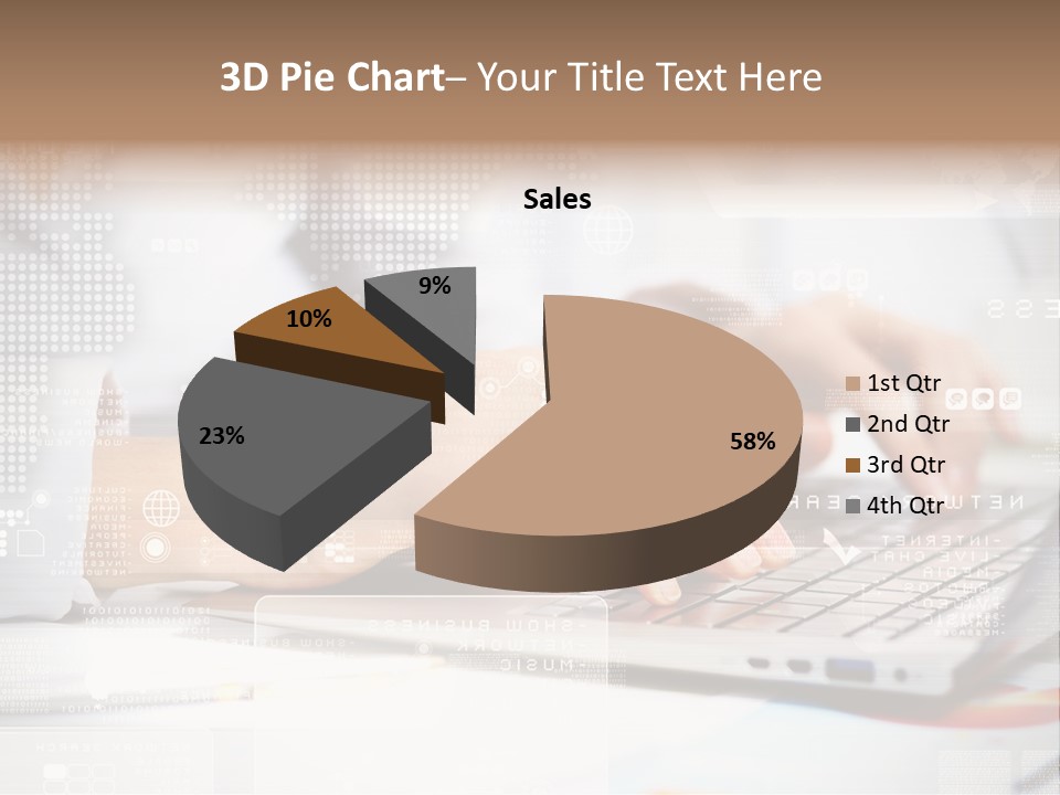 Screen Woman Young PowerPoint Template