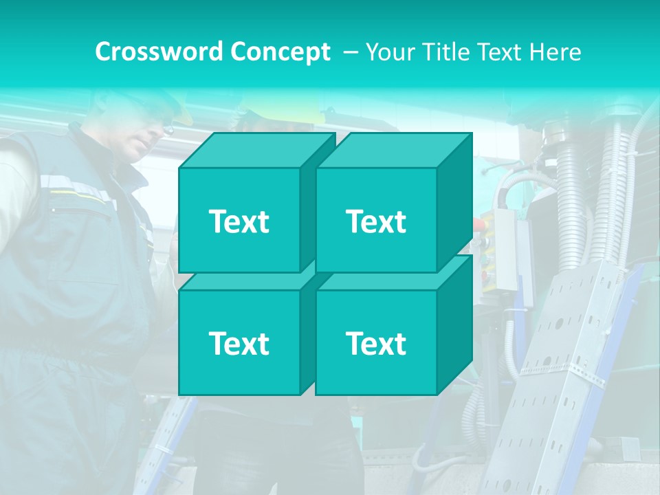 Computer Men At Work Mechanic PowerPoint Template