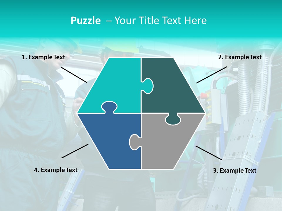 Computer Men At Work Mechanic PowerPoint Template