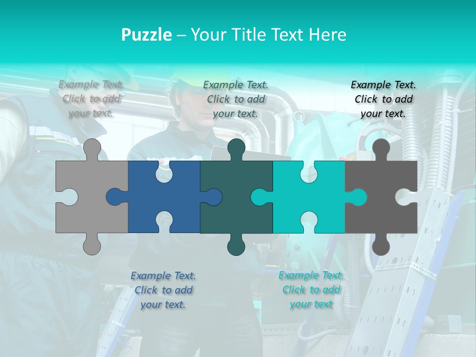 Computer Men At Work Mechanic PowerPoint Template