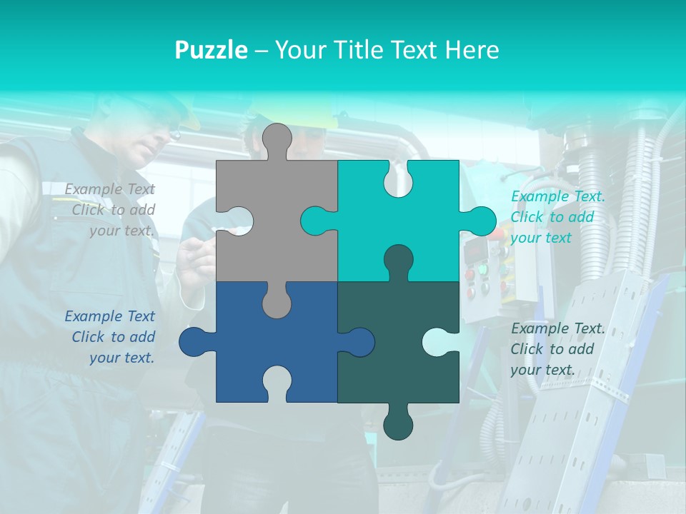 Computer Men At Work Mechanic PowerPoint Template