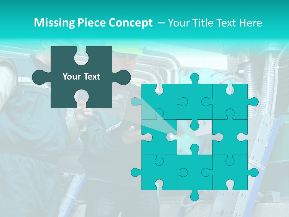 Computer Men At Work Mechanic PowerPoint Template