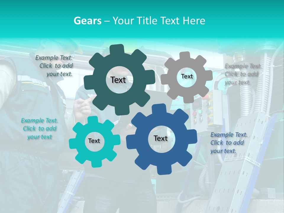 Computer Men At Work Mechanic PowerPoint Template