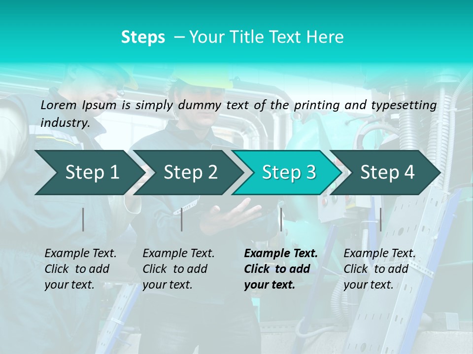 Computer Men At Work Mechanic PowerPoint Template