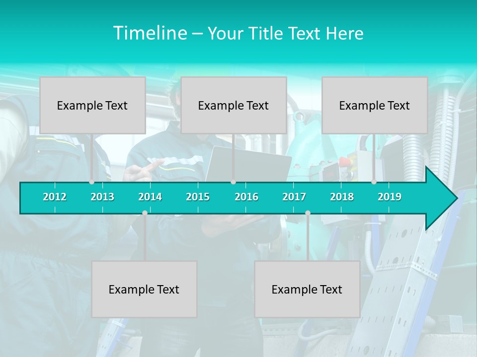 Computer Men At Work Mechanic PowerPoint Template