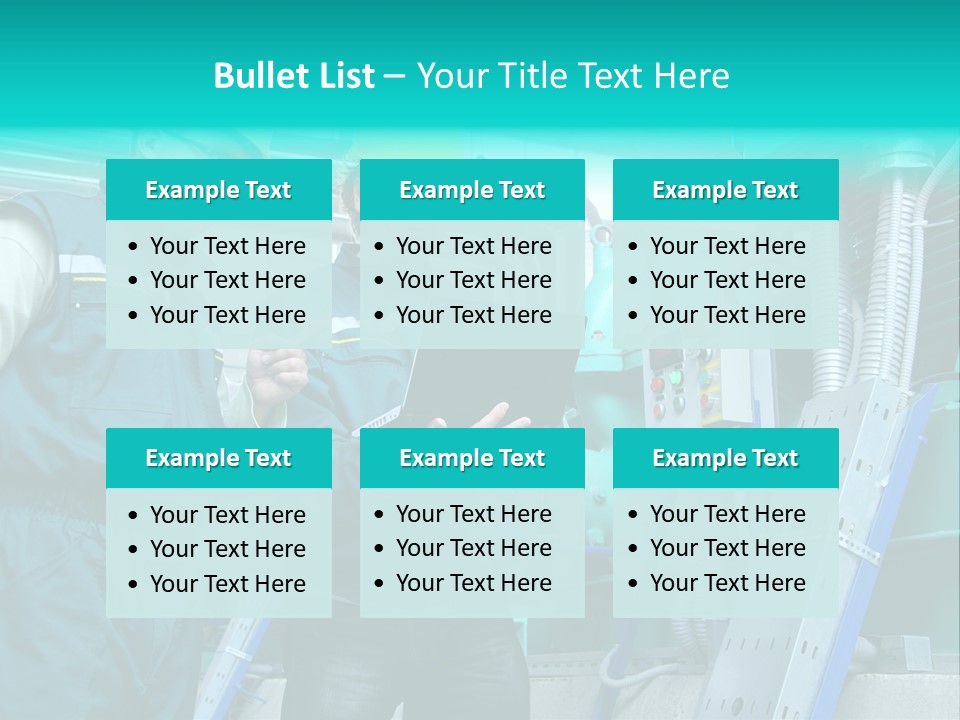 Computer Men At Work Mechanic PowerPoint Template