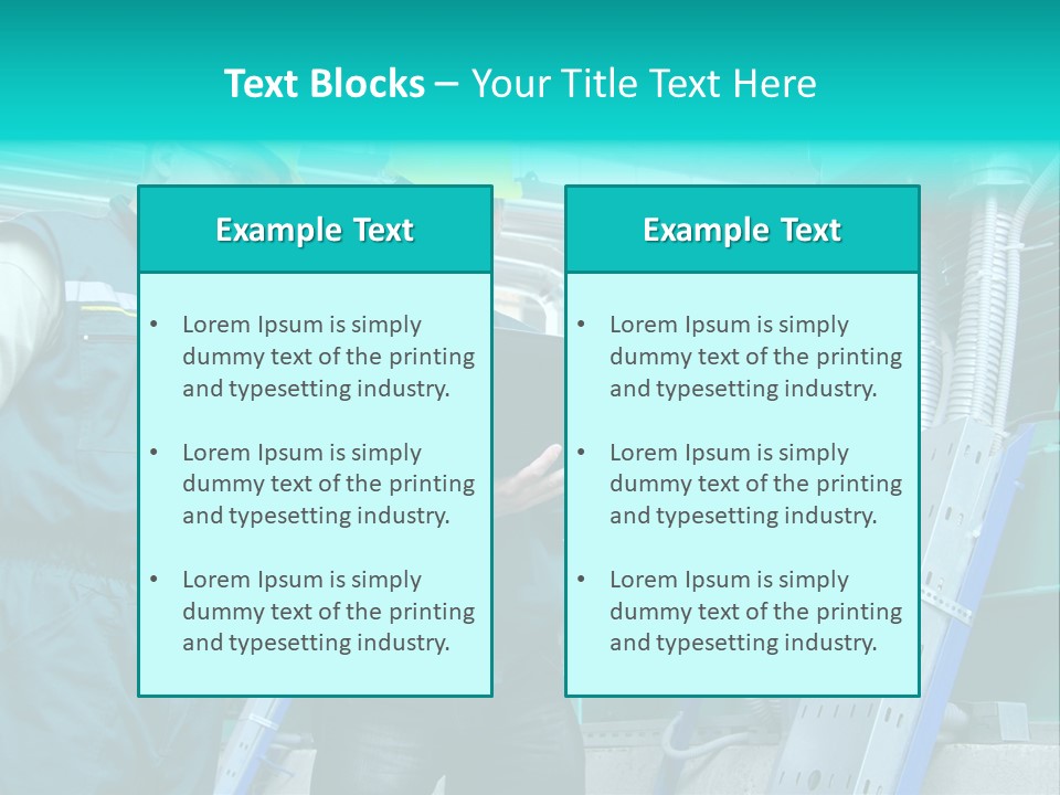Computer Men At Work Mechanic PowerPoint Template