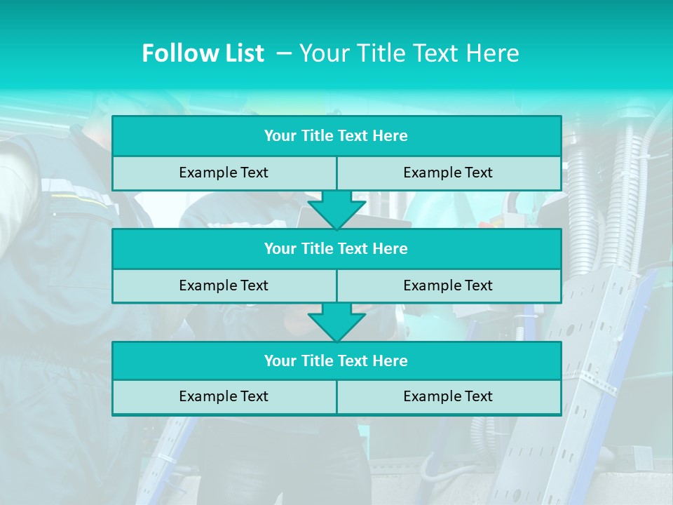 Computer Men At Work Mechanic PowerPoint Template