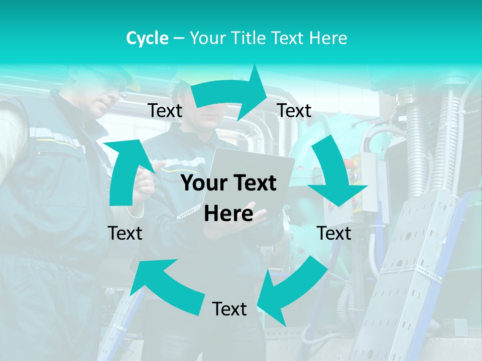 Computer Men At Work Mechanic PowerPoint Template