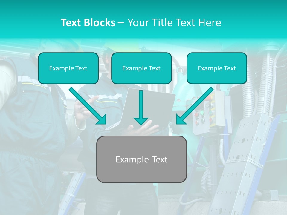 Computer Men At Work Mechanic PowerPoint Template