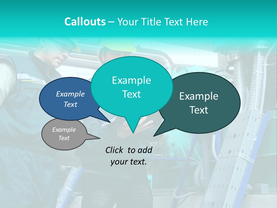 Computer Men At Work Mechanic PowerPoint Template