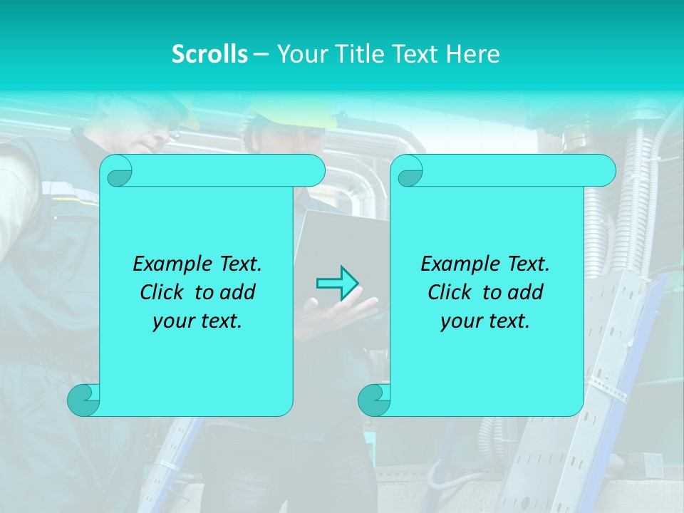 Computer Men At Work Mechanic PowerPoint Template