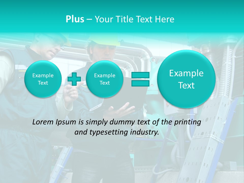 Computer Men At Work Mechanic PowerPoint Template