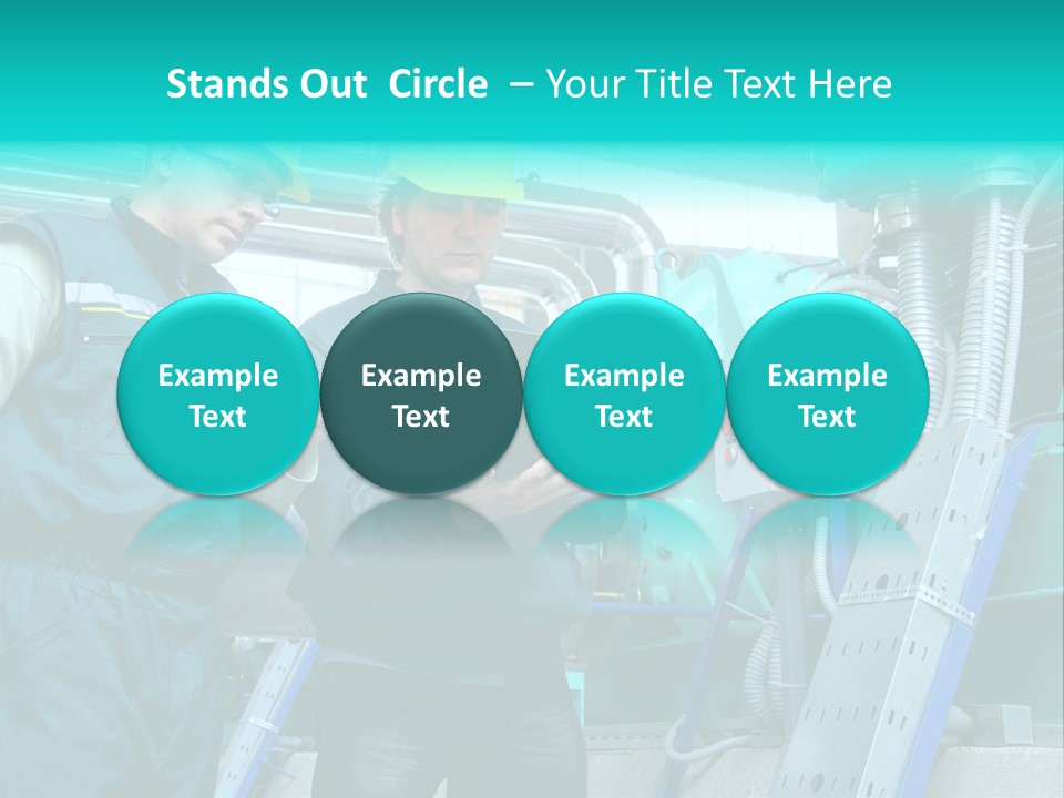 Computer Men At Work Mechanic PowerPoint Template