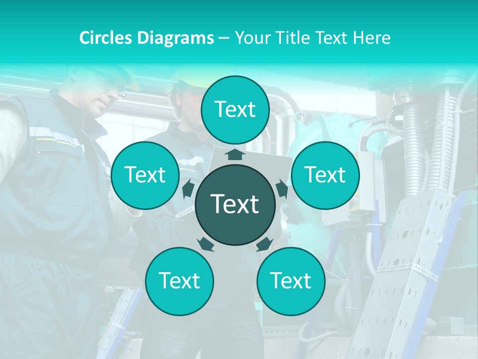 Computer Men At Work Mechanic PowerPoint Template