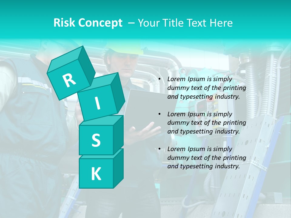 Computer Men At Work Mechanic PowerPoint Template