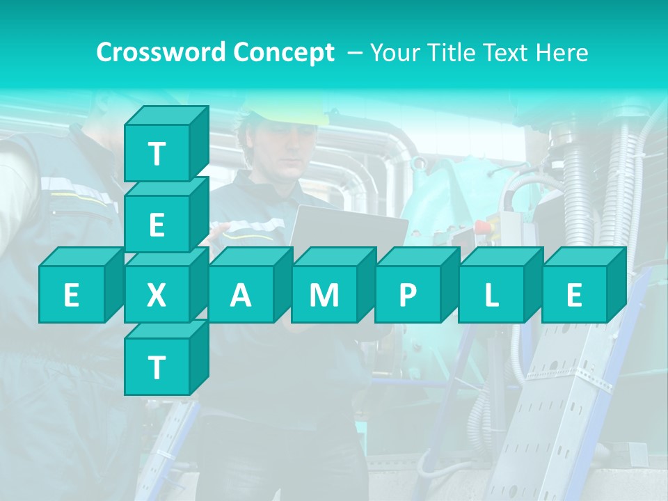 Computer Men At Work Mechanic PowerPoint Template