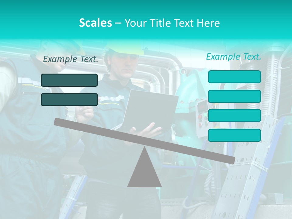 Computer Men At Work Mechanic PowerPoint Template