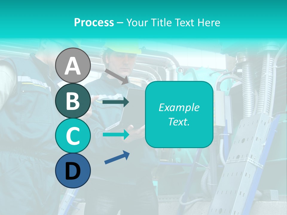 Computer Men At Work Mechanic PowerPoint Template