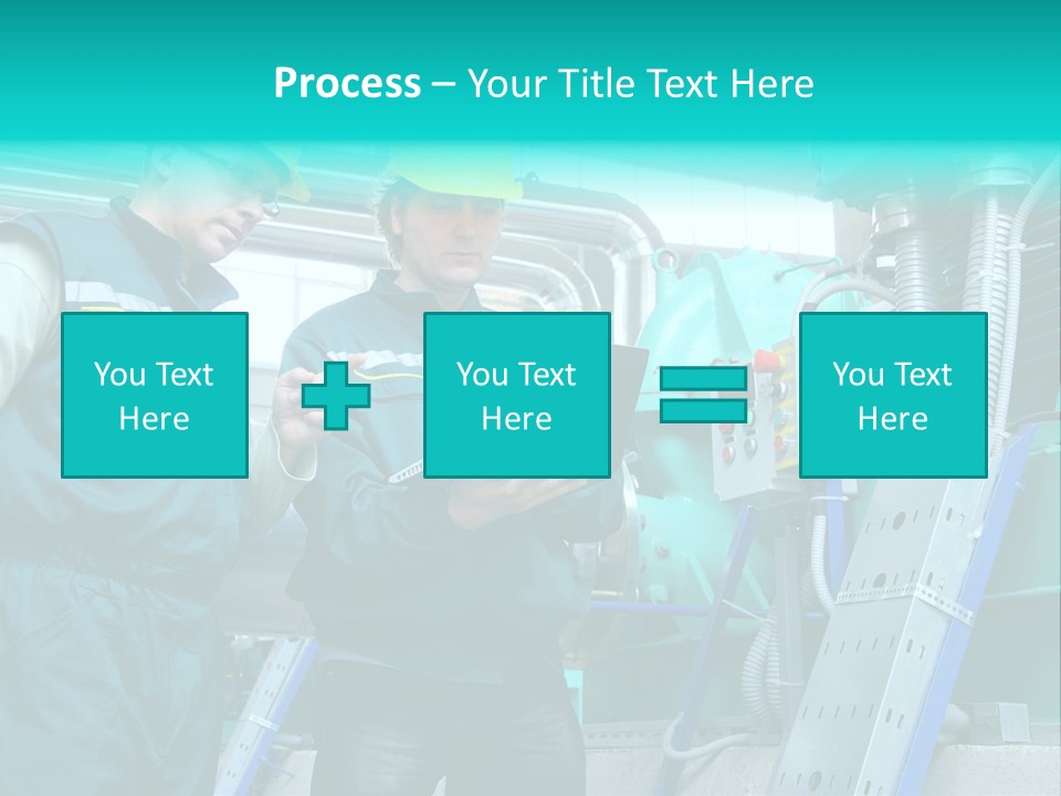 Computer Men At Work Mechanic PowerPoint Template