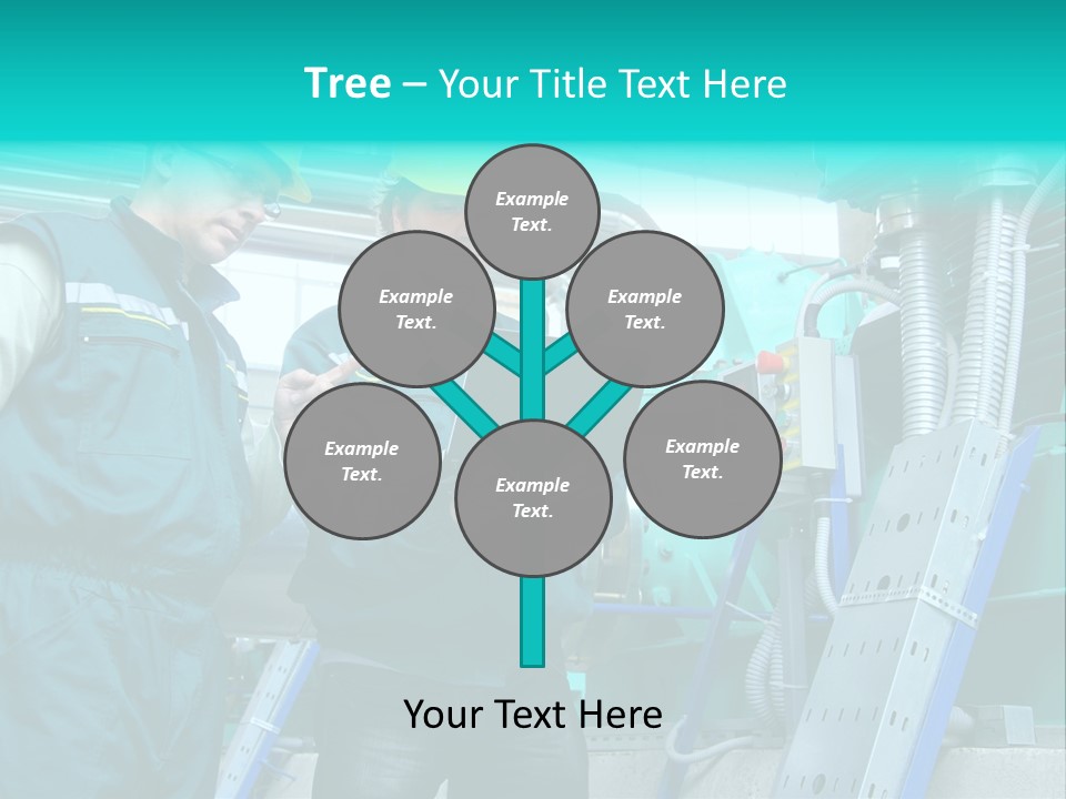 Computer Men At Work Mechanic PowerPoint Template
