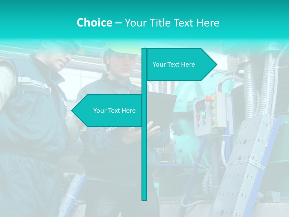 Computer Men At Work Mechanic PowerPoint Template