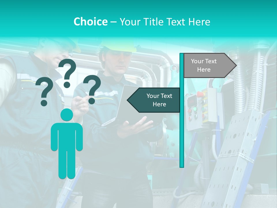 Computer Men At Work Mechanic PowerPoint Template