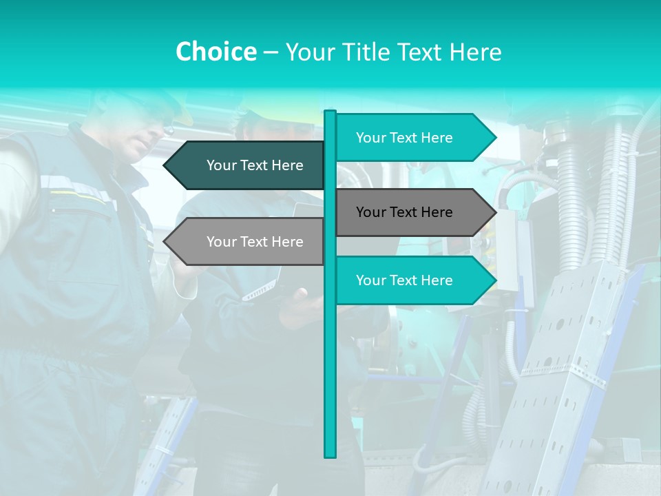 Computer Men At Work Mechanic PowerPoint Template