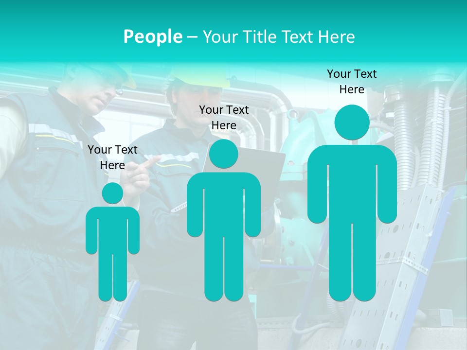 Computer Men At Work Mechanic PowerPoint Template