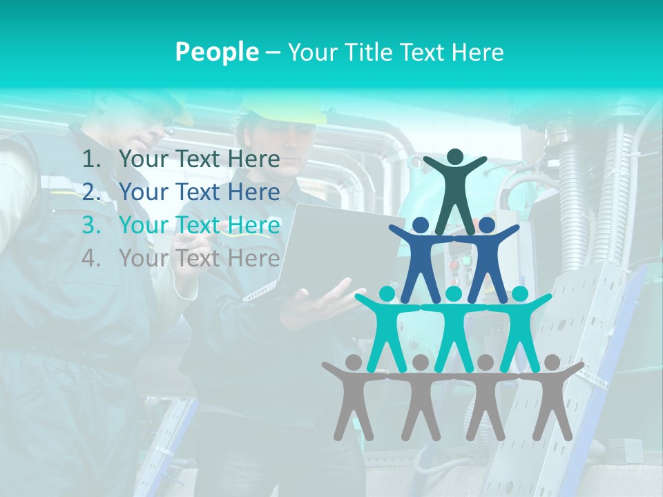 Computer Men At Work Mechanic PowerPoint Template