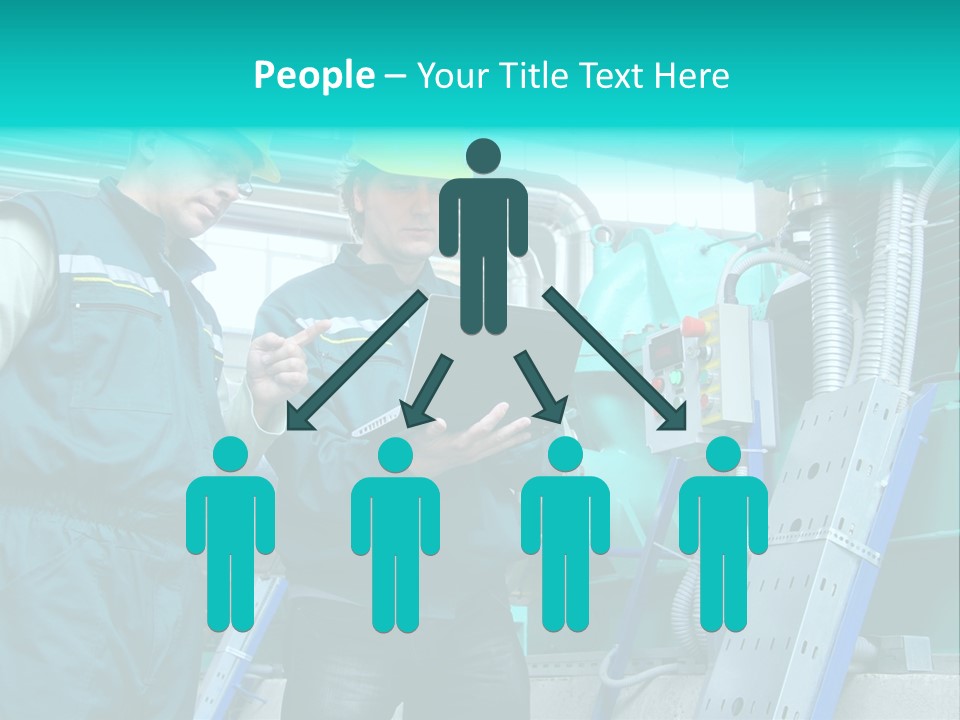 Computer Men At Work Mechanic PowerPoint Template