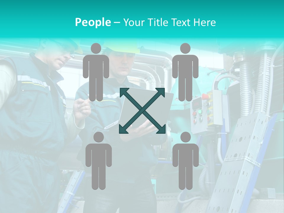 Computer Men At Work Mechanic PowerPoint Template