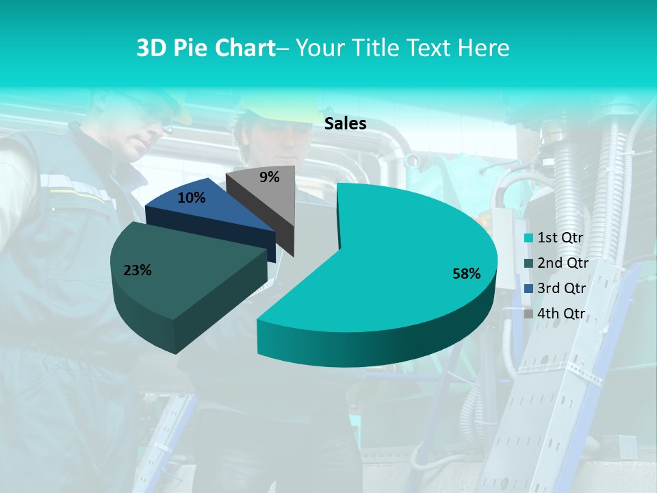 Computer Men At Work Mechanic PowerPoint Template